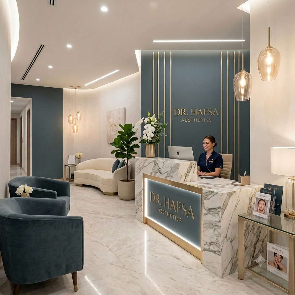 Dr. Hafsa Aesthetics Clinic Reception